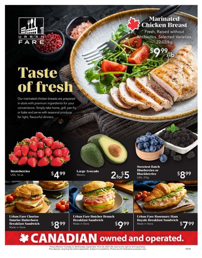 Urban Fare Flyer September 18 to 24