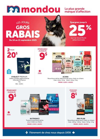 Mondou Flyer September 18 to 21