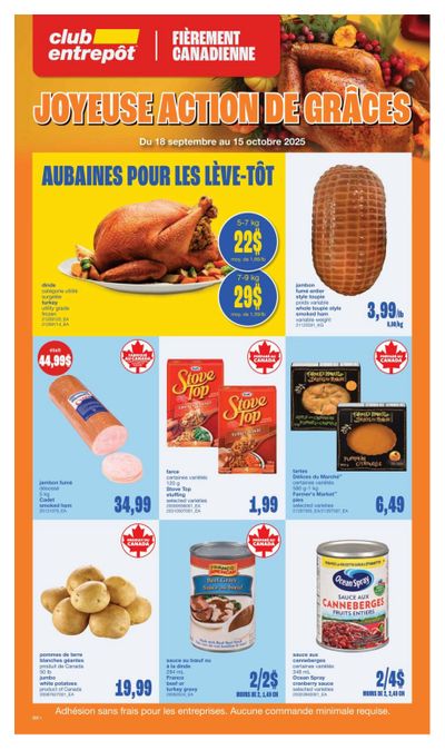 Wholesale Club (QC) Flyer September 18 to October 15