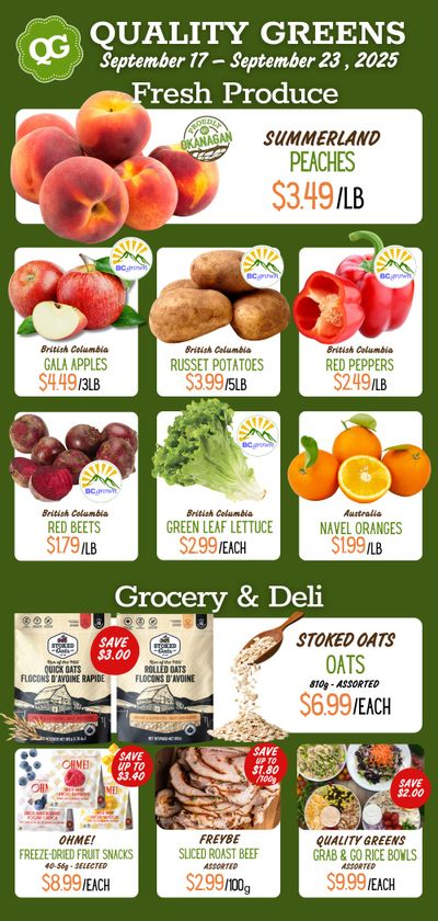 Quality Greens Flyer September 17 to 23