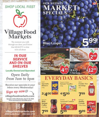 Village Food Markets Flyer September 17 to 23