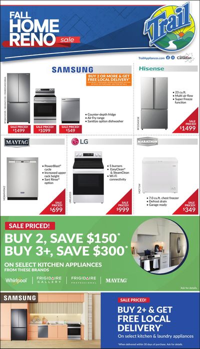 Trail Appliances (AB & SK) Flyer September 18 to 21