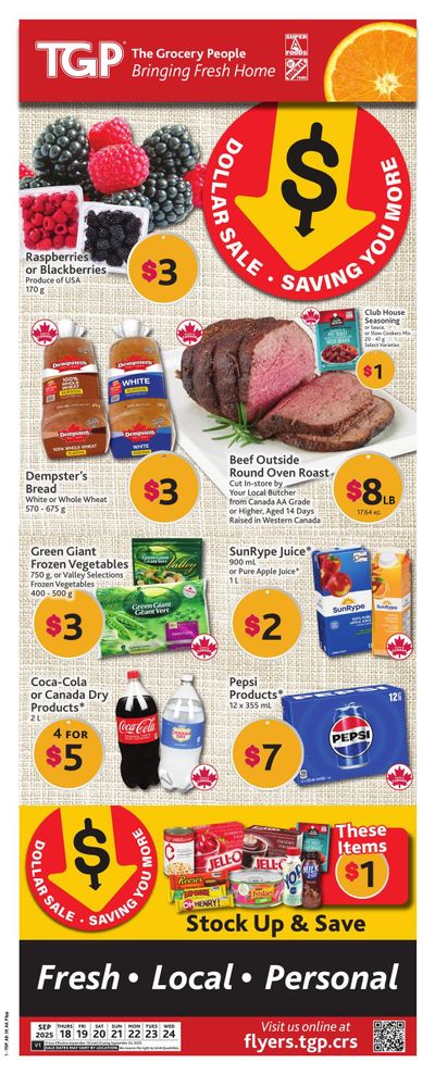 TGP The Grocery People Flyer September 18 to 24