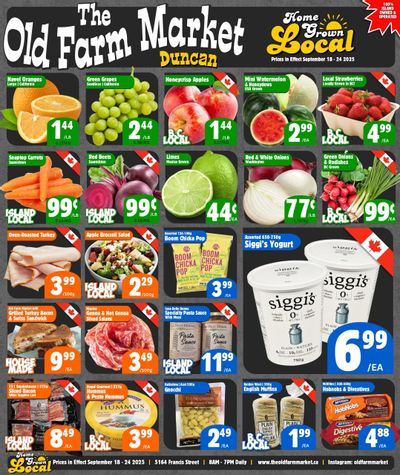 The Old Farm Market (Duncan) Flyer September 18 to 24