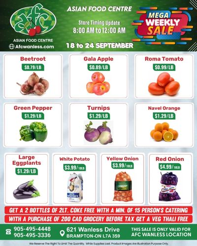 Asian Food Centre (Wanless Dr.) Flyer September 18 to 24