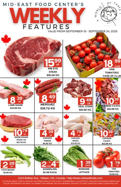 Mid-East Food Centre Flyer September 18 to 24