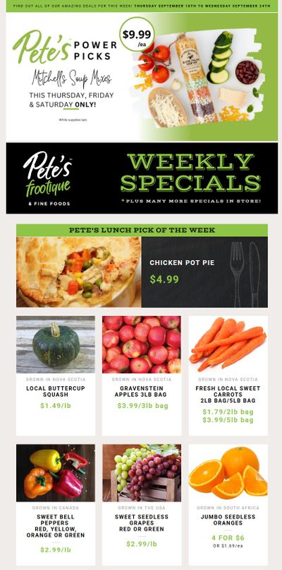 Pete's Fine Foods Flyer September 18 to 24