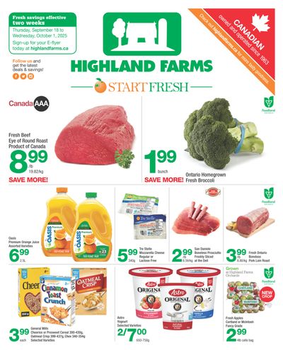 Highland Farms Flyer September 18 to October 1