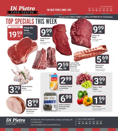 Di Pietro Food Centre Flyer September 18 to 24