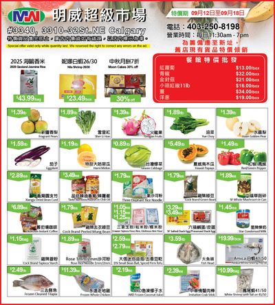 Ming Wei Supermarket Flyer September 19 to 25