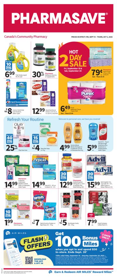 Pharmasave (West) Flyer September 19 to October 2