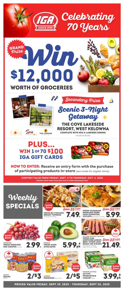 IGA Stores of BC Flyer September 19 to 25