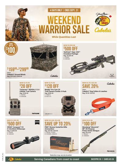 Bass Pro Shops Flyer September 18 to 21