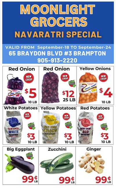 Moonlight Grocers Flyer September 18 to 24