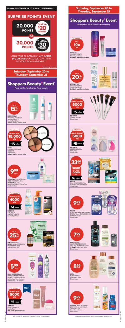 Shoppers Drug Mart (West) Flyer September 20 to 25