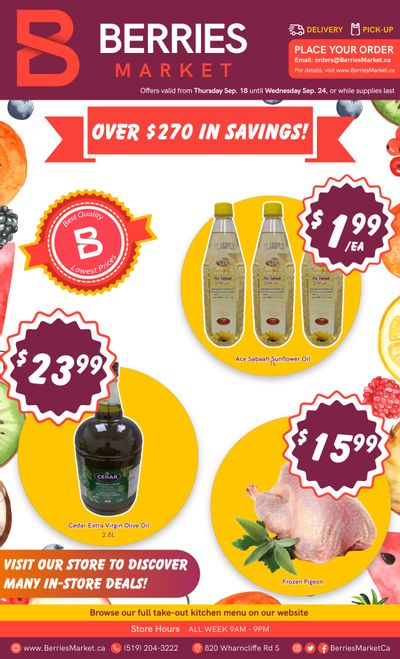 Berries Market Flyer September 18 to 24