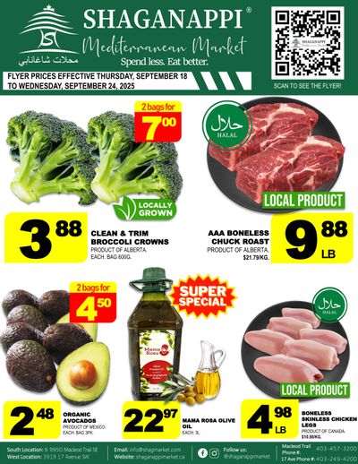 Shaganappi Mediterranean Market Flyer September 18 to 24