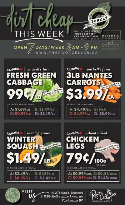 The Root Cellar Flyer September 18 to 24