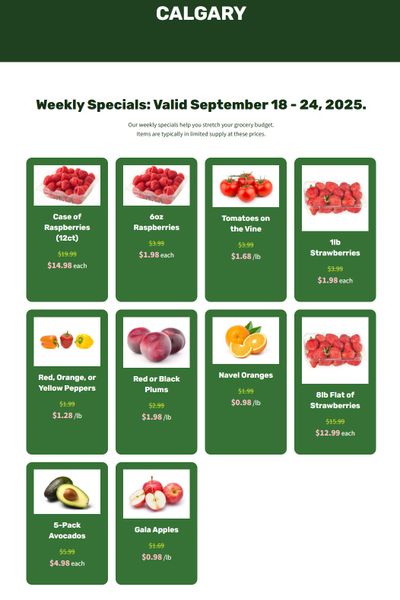 H&W Produce Flyer September 18 to 24