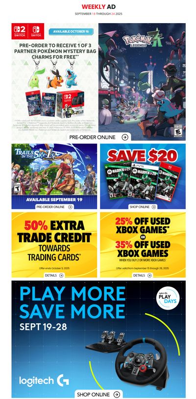 EB Games Flyer September 18 to 24