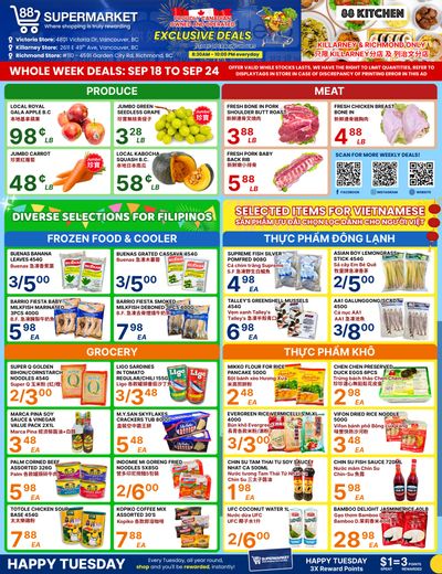88 Supermarket Flyer September 18 to 24