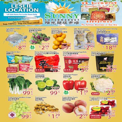Sunny Supermarket (Leslie) Flyer September 19 to 25