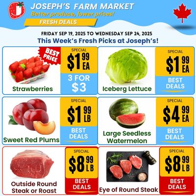 Joseph's Farm Market Flyer September 19 to 24