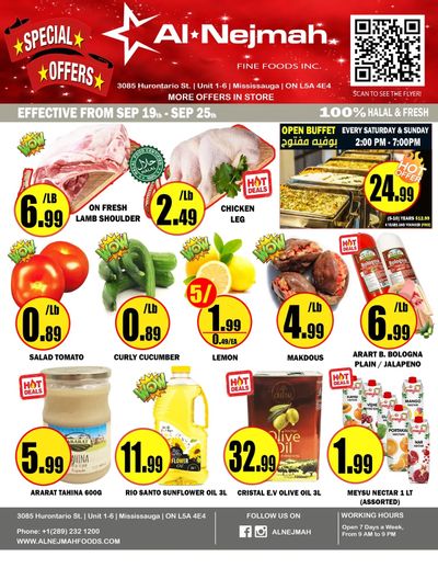 Alnejmah Fine Foods Inc. Flyer September 19 to 25