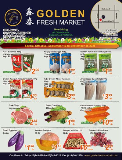Golden Fresh Market Flyer September 19 to 25