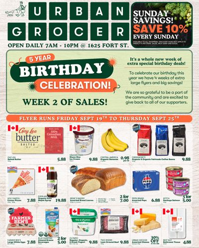 Urban Grocer Flyer September 19 to 25