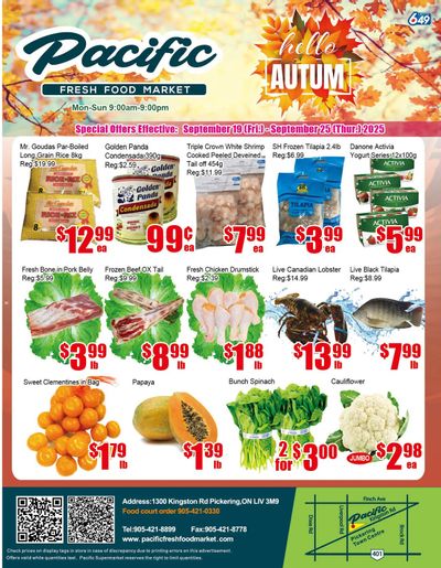 Pacific Fresh Food Market (Pickering) Flyer September 19 to 25