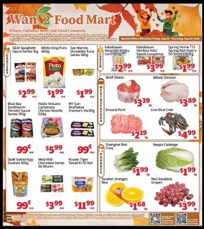 Wan 2 Food Mart Flyer September 19 to 25
