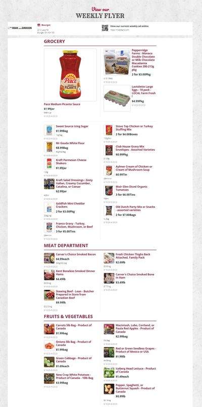 Mike Dean Local Grocer Flyer September 19 to 25