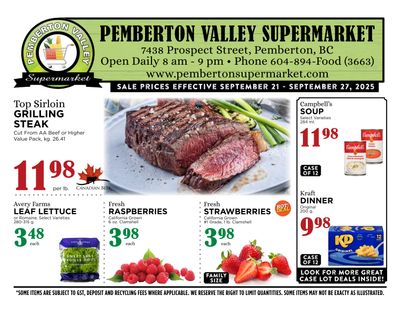 Pemberton Valley Supermarket Flyer September 21 to 27