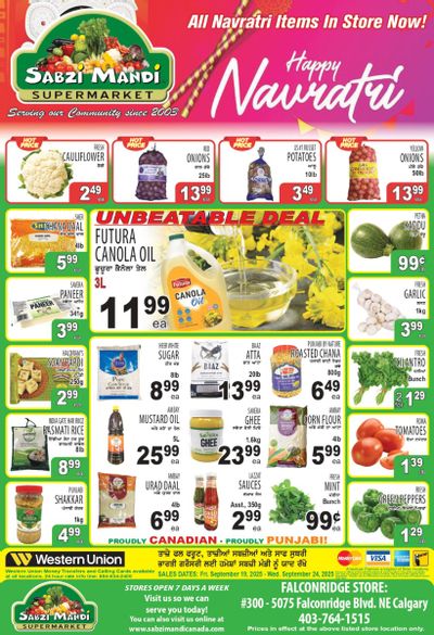 Sabzi Mandi Supermarket (Calgary) Flyer September 19 to 24