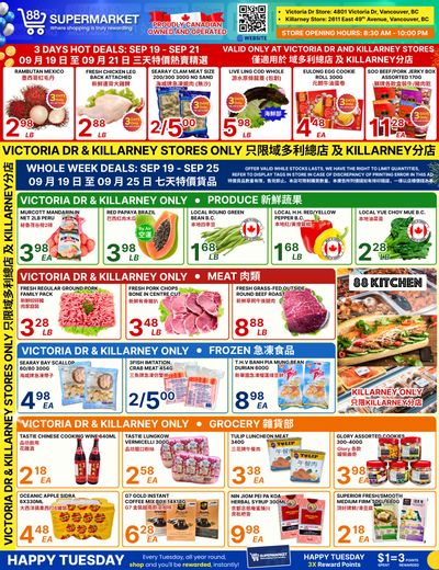 88 Supermarket Flyer September 19 to 25