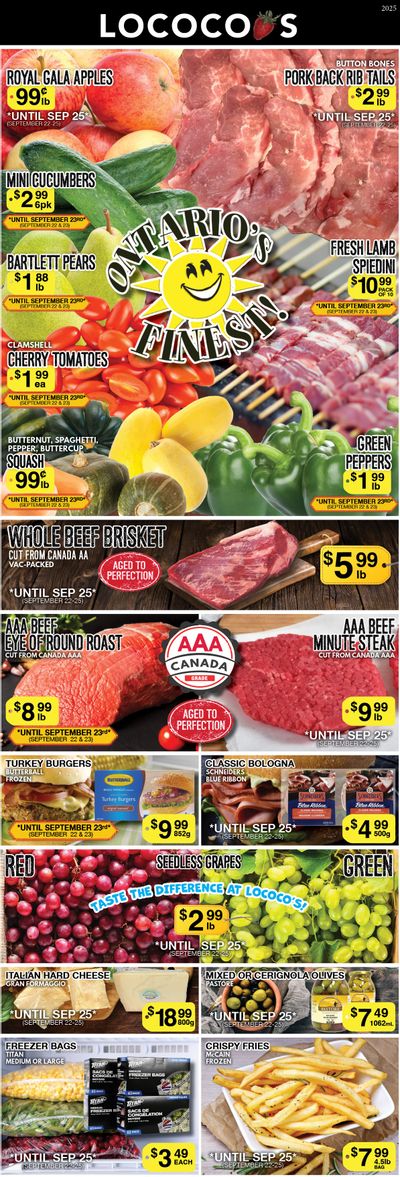 Lococo's Flyer September 22 to 25
