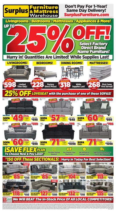 Surplus Furniture & Mattress Warehouse (Sydney) Flyer September 22 to 28