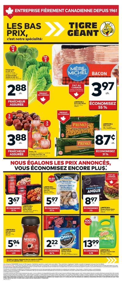 Tigre Géant Flyer September 24 to 30