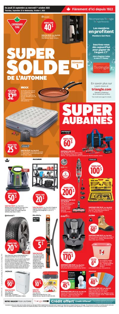 Canadian Tire (QC) Flyer September 25 to October 1