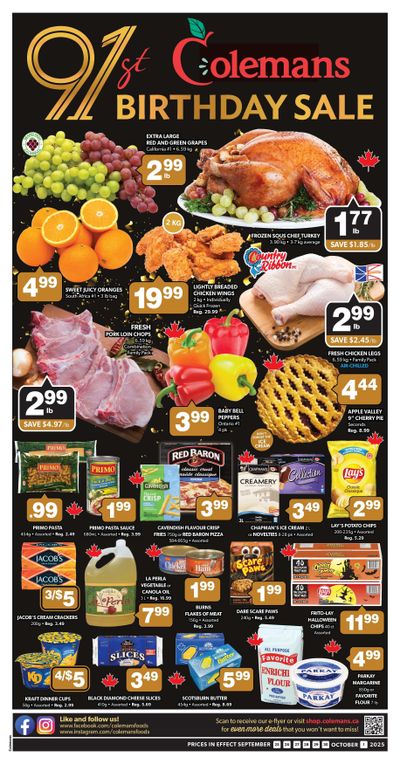 Coleman's Flyer September 25 to October 1