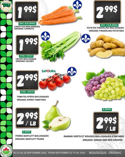 Marches Tau Produce Flyer September 22 to 28