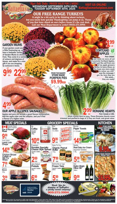 Battaglia's Marketplace Flyer September 24 to 30