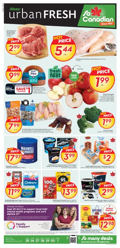 Sobeys Urban Fresh Flyer September 25 to October 1