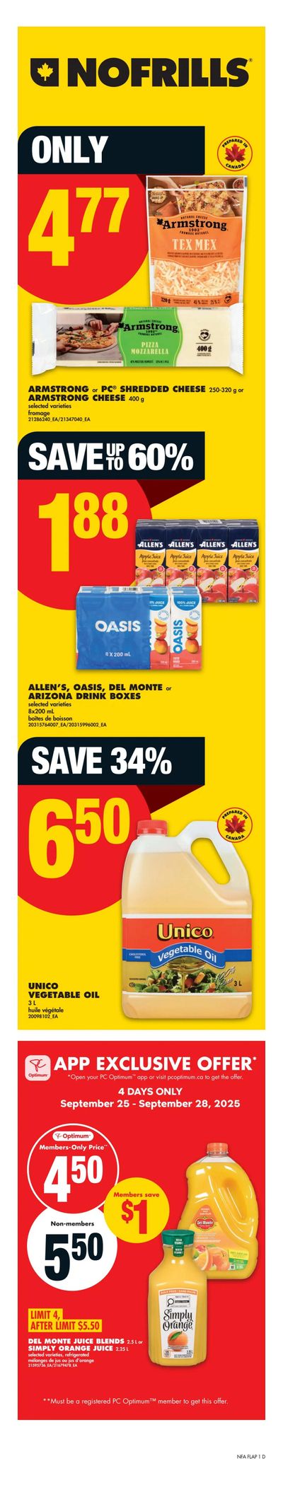 No Frills (Atlantic) Flyer September 25 to October 1