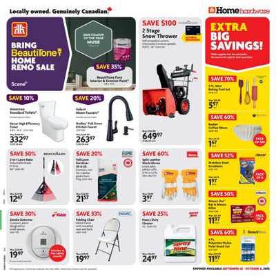 Home Hardware (BC) Flyer September 25 to October 8