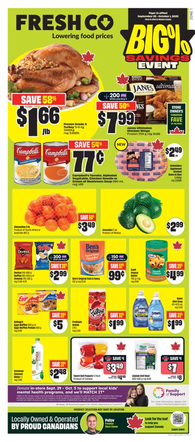 FreshCo (West) Flyer September 25 to October 1
