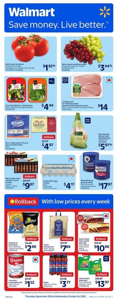Walmart (West) Flyer September 25 to October 1