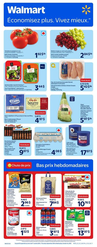 Walmart (QC) Flyer September 25 to October 1