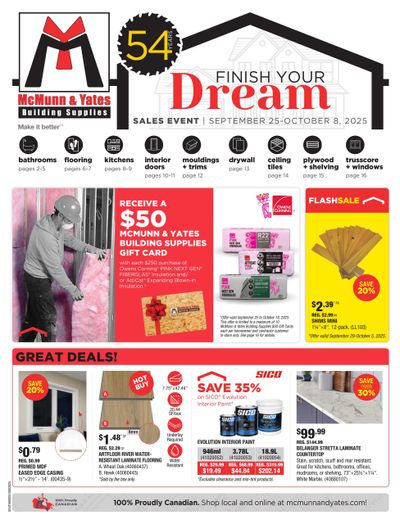 McMunn & Yates Building Supplies Flyer September 25 to October 8